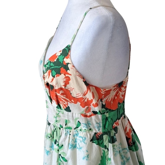 Chic Tommy Hilfiger Plus Size White Sundress - Orange Hibiscus with Pockets! - Picture 8 of 10